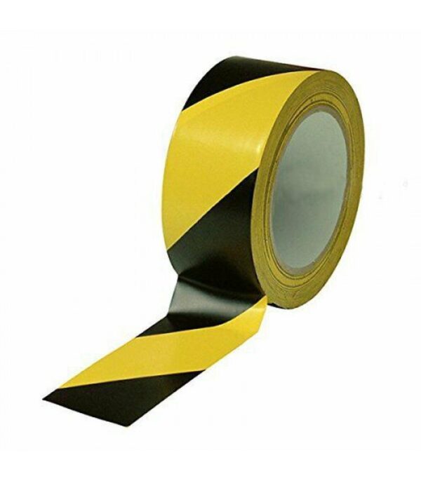 NASTRO SEGNALETICO NERO-GIALLO ML. 66 adesivo