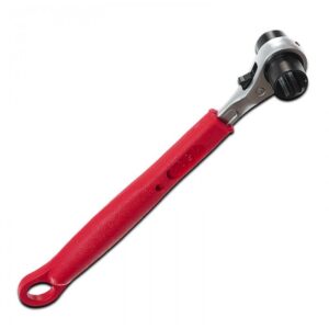 CHIAVE P/PONTEGGIO MM. 21-22 a cricchetto rivestita rosso