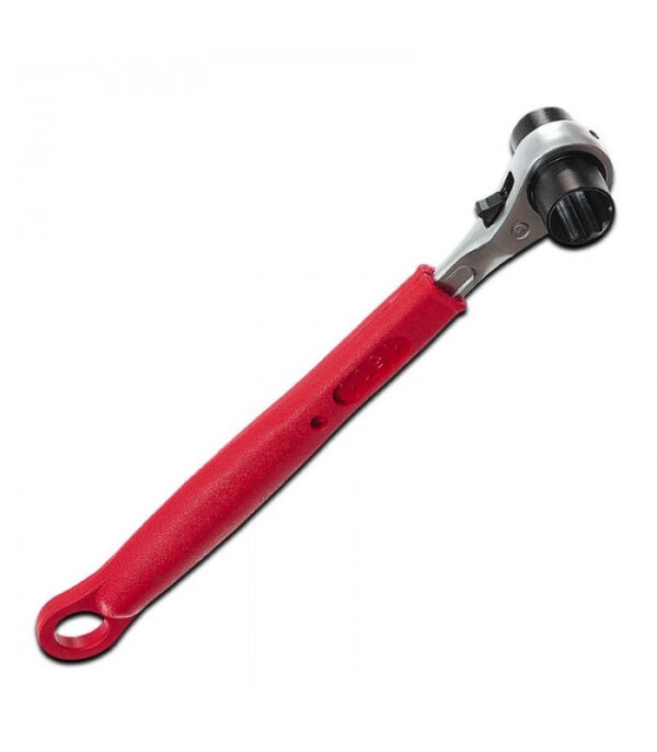 CHIAVE P/PONTEGGIO MM. 21-22 a cricchetto rivestita rosso