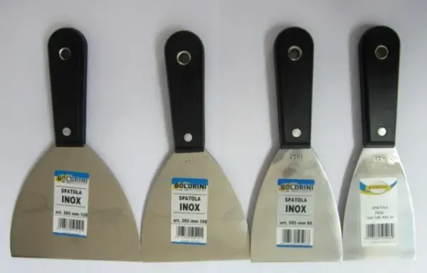 SPATOLA IN SET INOX LISCIA MM. 60-80-100-120