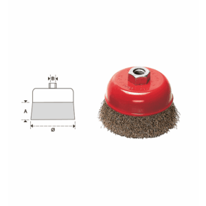 SPAZZOLA ACCIAIO A TAZZA CM. 65X24