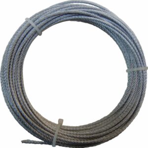 FUNE ACCIAIO ANTIGIRO mm. 5 LUNG. 25 C/GANCIO