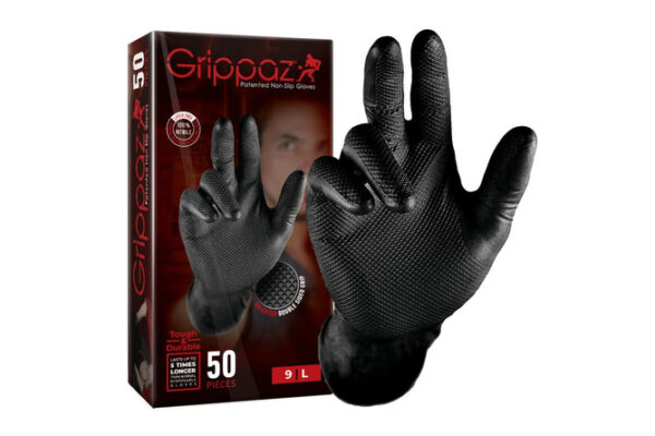GUANTI LATTICE NITRILE NERO PZ. 50 "ACTIVE"