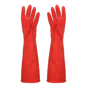 GUANTI GOMMA ACQUA ROSSI CM. 45