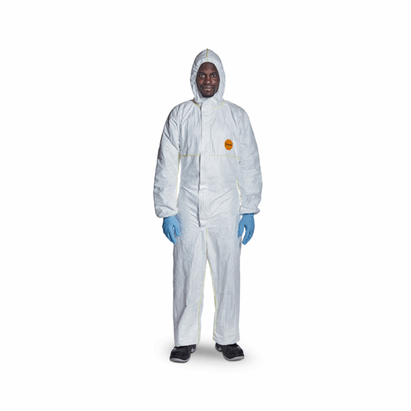 TUTA EASYSAFE TYVEK BIANCA C/CAPPUCCIO