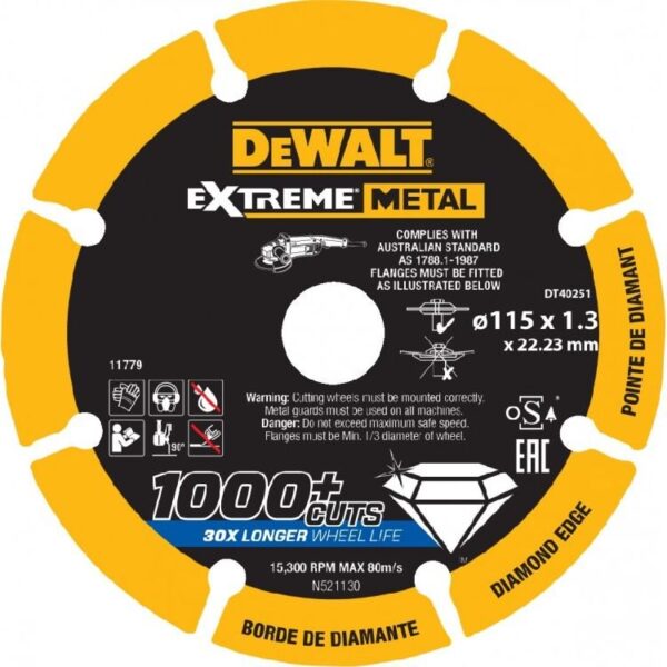 DISCO DIAMANTATO TAGLIO METALLO MM. 115