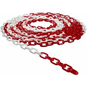 CATENA PVC BIANCA-ROSSA ML. 25 CON MAGLIE M. 8