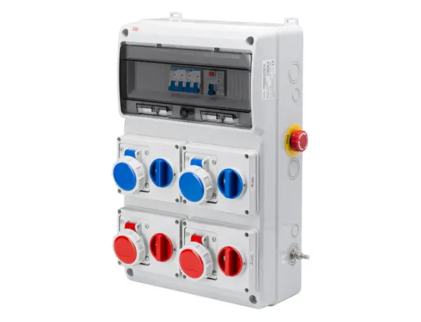 QUADRETTO C/PRESE INTERBLOCCATE 4X220V 16A