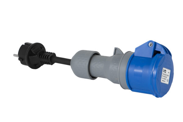 ADATTATORE SPINA SCHUKO C/CAVO A INDUSTRIALE cod. VB-78000