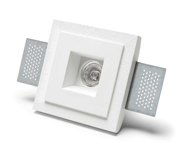 FARETTO BIANCO DA INCASSO P/CARTONGESSO 120X120X62 GU 10 IP20
