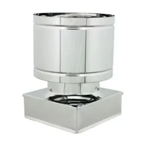 FUMAIOLO INOX QUADRATO C/TRONCO DIAM. 10
