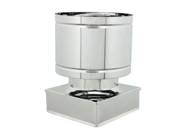 FUMAIOLO INOX QUADRATO C/TRONCO DIAM. 10