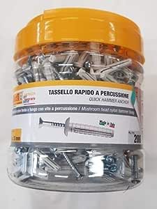 TASSELLI NYLON PERCUSSIONE C/VITE MM. 6X 35 barattolo pz. 200 "TECFI"