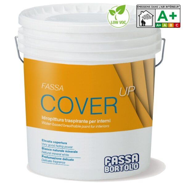 PITTURA TRASPIRANTE "FASSA" COVER UP LT. 14 elevato punto di bianco