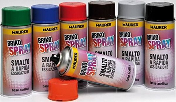 SPRAY ACRILICO ROSSO-GIALLO-NERO-BLU-VERDE-MARRONE