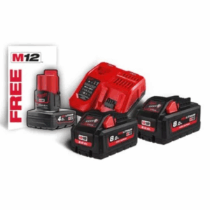 BATTERIA ENERGY KIT M18 HNRG-802 2 batterie 8Ah+ carica "MILWAUKEE"