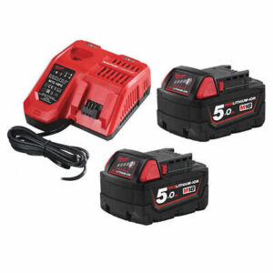 BATTERIA ENERGY KIT M18 NRG-502 2 batterie 5Ah+ carica "MILWAUKEE"