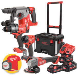 KIT 18V FORG.8AH, TASS.+SMERI.+AVV.+IMPUL FPP4HF-803P "MILWAUKEE"