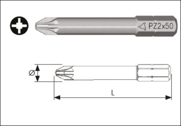 INSERTO CROCE PZ2X50 mm.
