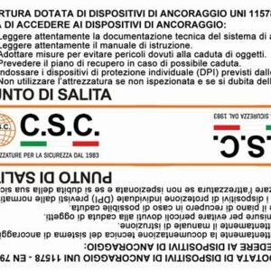 CARTELLO ALL. P/LINEA VITA "PUNTO DI SALITA" ART. 420