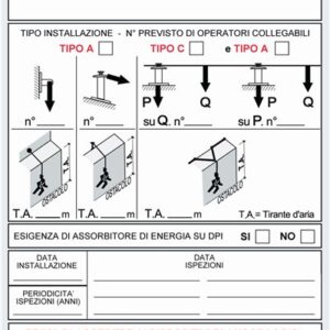 ETICHETTA ALLUMINIO "LINEA VITA" ART. 418A
