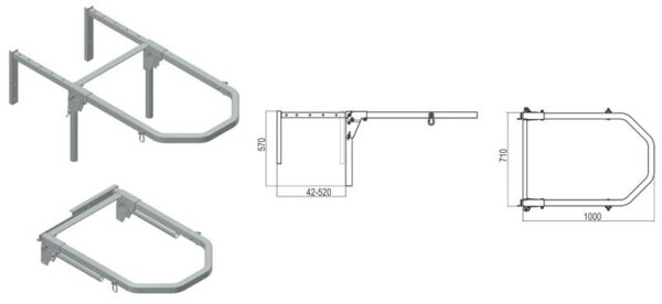 TRAVERSA ZINC. TELESCOPICA P/TRAMOGGIA