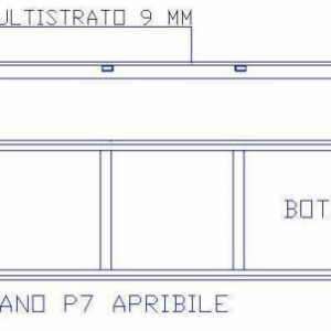 PIANO DI LAVORO ALLUMINIO P/TRABATTELLO ACCIAIO P7 "STP" ML. 6.26