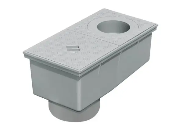 POZZETTO P.P. PLUVIALE SIFONATO CM. 16X32 scarico verticale d. 100-125
