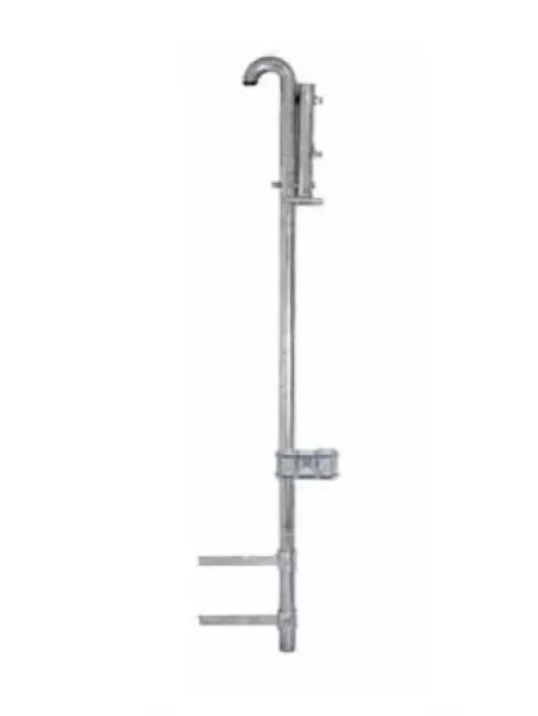 PORTANTENNA ZINC. CM. 150 H DIAM. 42 C/PIASTRA P/CAPPOTTO