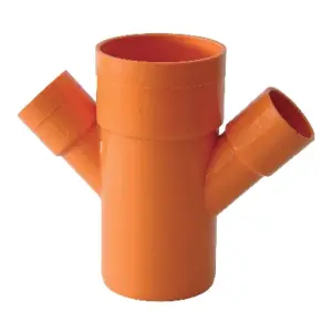 DERIVAZIONE DOPPIA RID. ROSSA 45° DIAM. 100-40-40 a marchio IIP
