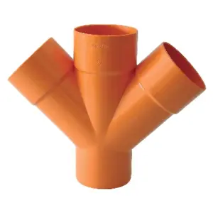 DERIVAZIONE DOPPIA ROSSA 45° DIAM. 125 a marchio IIP