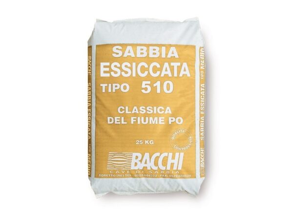 SABBIA SILICIA ESSICATA sabbie di parma 510 PLUS 0.5-1.4 KG. 25 in sacco