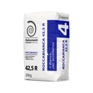 ROCCABIANCA CEM II/B-LL 42.5 R KG. 25 CEMENTO BIANCO HEIDELBERG