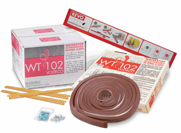 GIUNTO BENTONITICO WT 102 + sistema di fissaggio ml. 10 "VOLTECO"