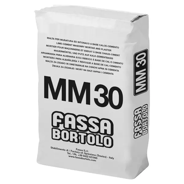 INTONACO MM 30 KG. 25 malta muratura "FASSA"