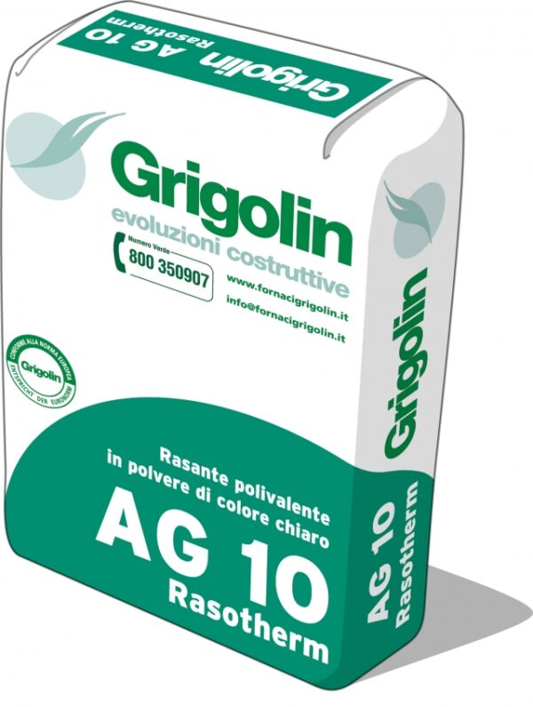 AG 10 RASOTHERM KG. 25 collante-rasante per malta "GRIGOLIN"