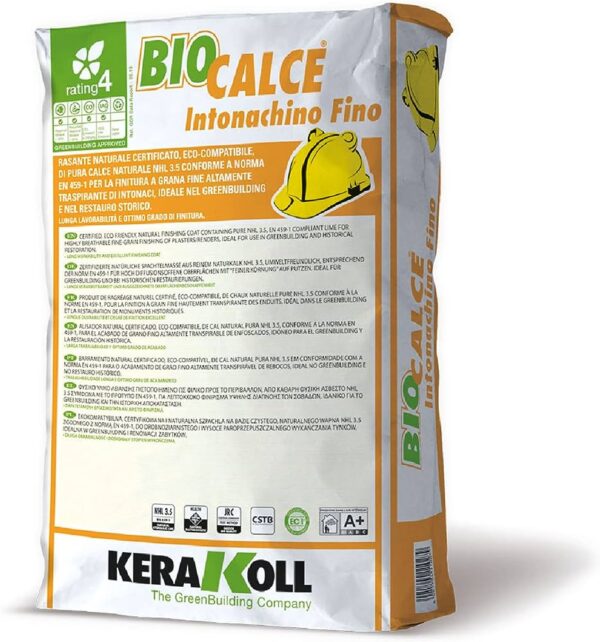 BIOCALCE INTONACHINO FINO KG. 25 intonaco base calce idraulica naturale
