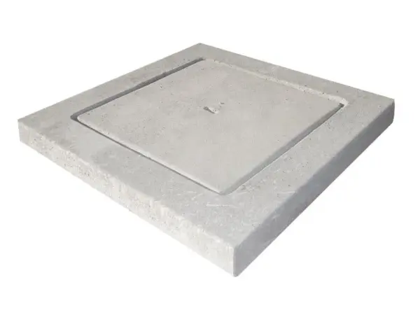 CHIUSINO RIQUADRO CM. 60X60 h 8cm Leggero a getto mod. "MORO"
