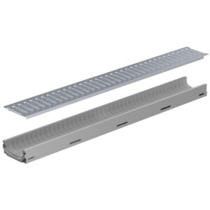CANALE C.A. CM. 10 ML. 1 FILCOTEN SELF C/GRIGLIA ZINCATA A15 8X80