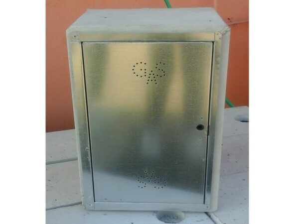 PORTACONTATORE CASSETTA GAS C.A. SINGOLA CM. 30X23X51 C/SPORTELLO ZINC