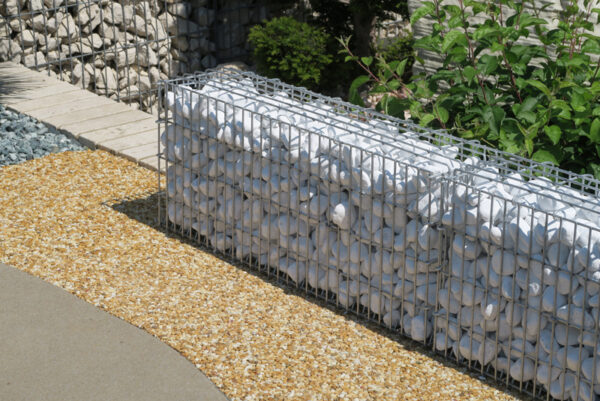 CIOTTOLO IN GABBIA CM. 100X50X 50 C/CIOTTOLI MM. 60-80 MISTO