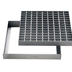 GRIGLIA CADITOIA ZINC. STRADALE CM. 35X35X5.5