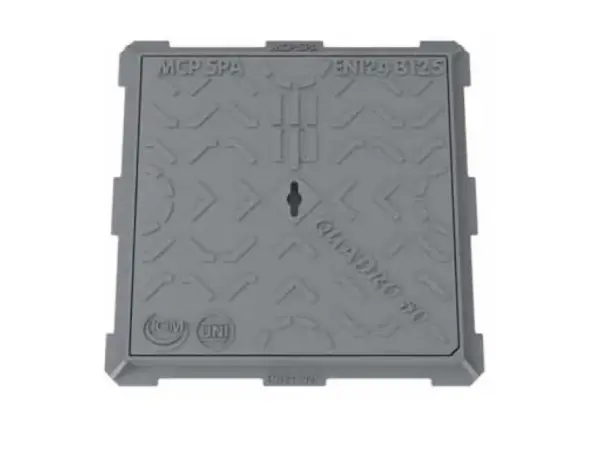 CHIUSINO GHISA B125 CM. 20X20 luce interna "MCP" (con alette)