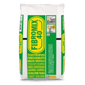 FIBROMIX40 KG. 25 malta tixotropica fibrata ritiro controllato "VOLTECO"