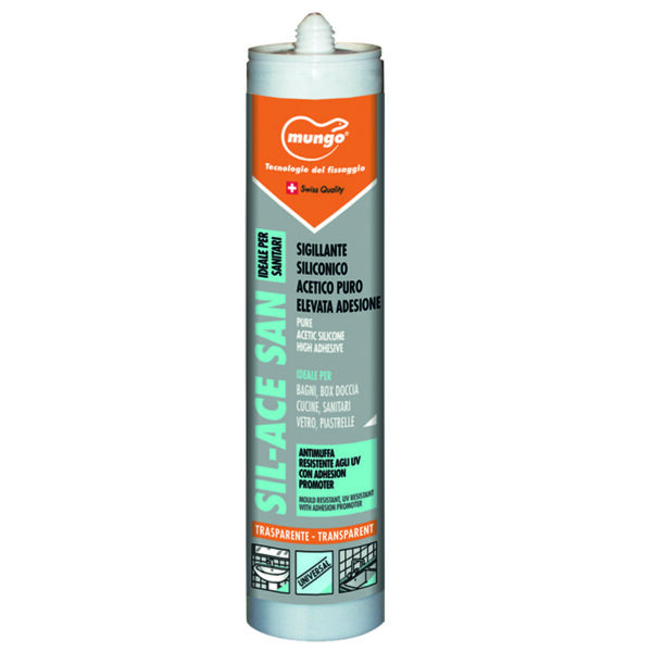 SILICONE ACETICO SANITARIO TRASPARENTE ML. 300