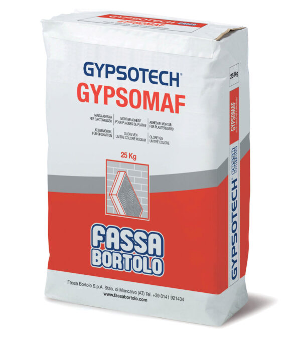 GYPSOMAF ADESIVO P/CARTONGESSO KG. 25 per incollaggio lastre FASSA