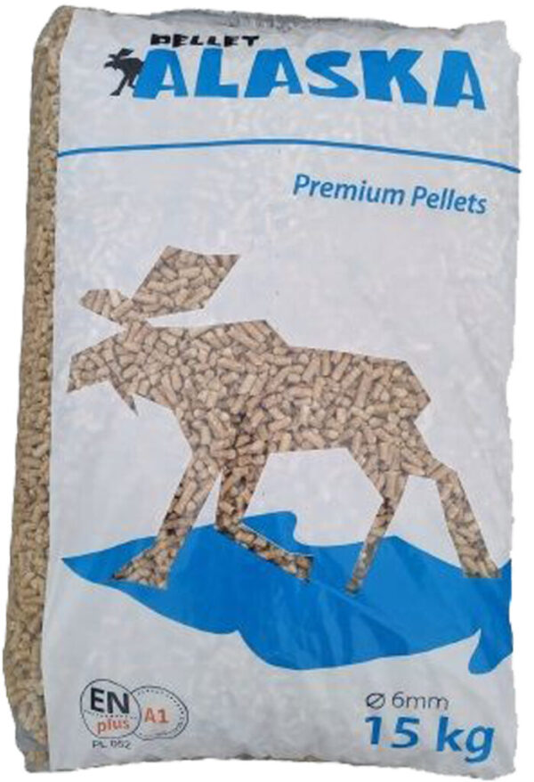 PELLETSNATURAL AUSTRIACO EN PLUS A1 KG. 15 in sacco ALASKA gmm holz n.75