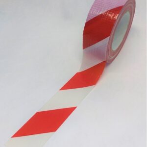 NASTRO SEGNALETICO BIANCO-ROSSO ML. 66 adesivo