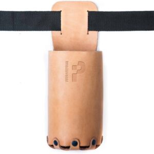 PORTABOBINE ACCIAIO IN CUOIO