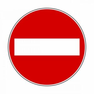 CARTELLO SEGNALE STRADALE SENSO VIETATO